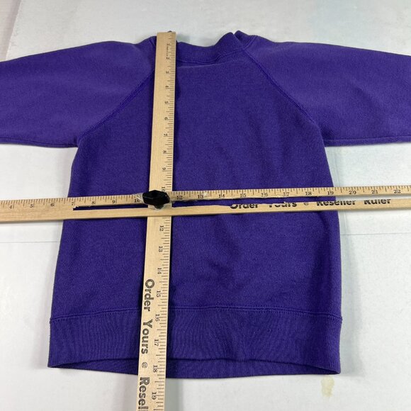 VTG 90s/80s Nature Sweatshirt Toddlers 6 Purple Faded Wolf Pack Crewneck - Picture 12 of 15